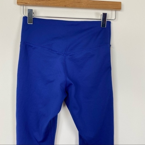 NIKE One Icon Clash Cuff 7/8 Tights Leggings Blue Size Small Running Workout - Picture 6 of 9